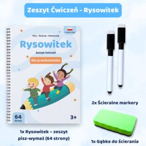 Rysowitek – Zeszyt do Ćwiczenia Nauka Pisania i Rysowania (64 str.)